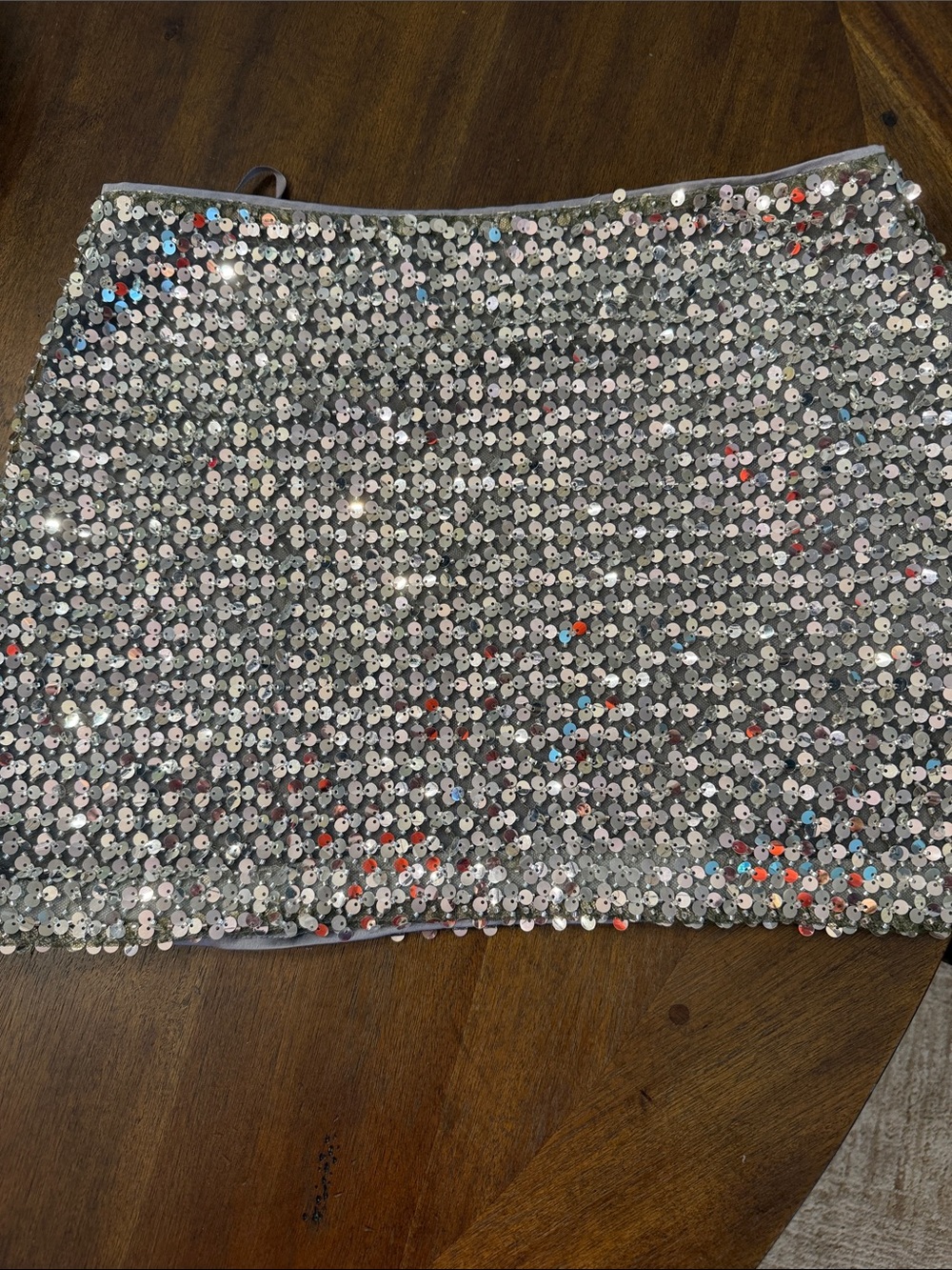 Simon Miller Silver Sequin Mini Skirt